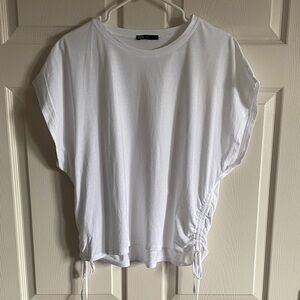 Zara Elegant White Short Sleeve Tee